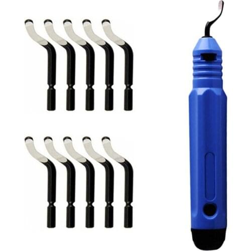 De-Burring Tool With 10 Blades De-Burring Blades Practical Burr Remover For Aluminum Copper Steel Metal Plastic PVC
