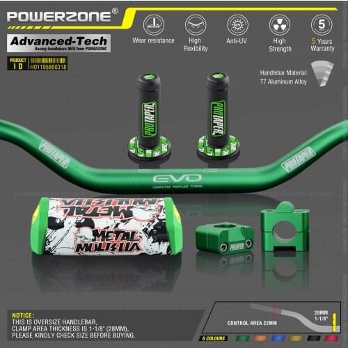 Handlebar For Pro Taper Pack Bar 1-1/8" Classic Handle bar Pads Grips Pit Pro Racing Dirt Pit Bike Motorcycle With CNC Adapter