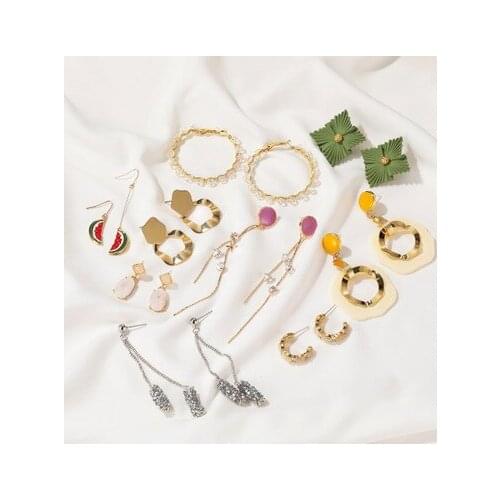 New fashion Wild geometric long tassel earrings For Women girl Accessories jewelry wholesale