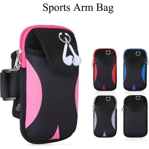 Universal Waterproof Sports Armband Bag With Headphone Hole Mobile Phone Bags Wrist Arm Bag For Outdoor Sport Climb Running