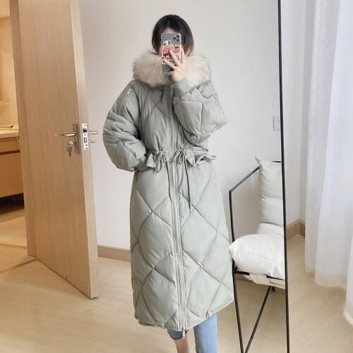 Winter Jacket Women Hooded Parkas Down Cotton Coat Jackets for Women 2021 Lady Midi Fur Collar Coats Chaquetas Para Mujer HLY167