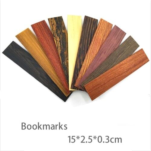 1pcs/set Redwood 15*2.5*0.3cm Bookmark thin slice scaleboard carving wood DIY Material Snakewood African black Wood Ebony