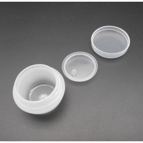 10Pcs X 10g NEW Empty Translucent Mushroom Cream Box Container Salve Gels Box PP Gels Body lotion Box 28X40MM Pretty Lid *FD150