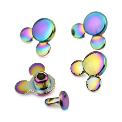 20pcs/lot New luggage handbags hardware accessories DIY cartoon mouse head zinc alloy rivets