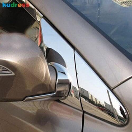 For Hyundai Tucson ix35 2010 2011 2012 ABS Chrome Door Window A Pillar Frame Cover Trim Stickers Car Styling Accessories 8pcs