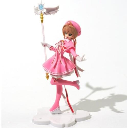 Anime Pink Card Captor SAKURA Action Figures Toys Girls PVC Figure Model Car Cake Decorations Toys Gift