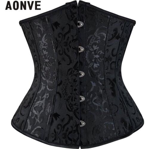 AONVE Corsets And Bustiers Underbust Steampunk Slimming Sheath Bodice Waist Trainer Corset Cincher Sexy Lingerie Plus Size 6XL