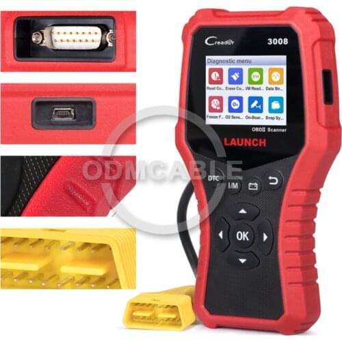 LAUNCH X431 CR3008 OBD2 Automotive Scanner OBDII Code Reader Diagnostic Tool Check Engine Battery Voltage Free Update pk KW850