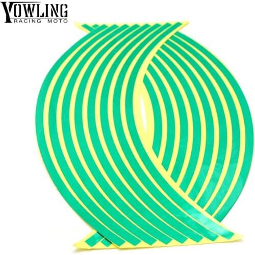 For Kawasaki VERSYS 1000 Z800 Z 1000SX Z800 Colorful motorcycles wheel stickers Reflective Rim moto Stripe Tape