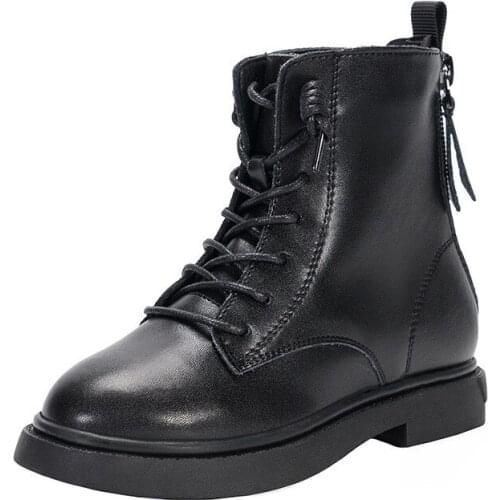 Kids Childrens Martin Boots Girls Short Boots Fashion Show Shoes Kids Portable Zipper Student Casual Boots Outdoor For Boys