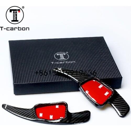 For Audi A4L A6 Q7 TT TTS Q5 A5 A3 A1 S4 Q2 2pcs carbon fibre Steering Wheel Shift Paddle Shifter Extension