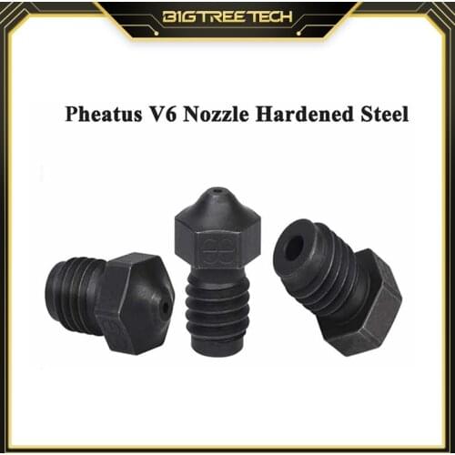 Phaetus V6 Hardened Steel Nozzle V6 Nozzle 1.75MM Filament 0.2/0.4/0.5/0.6/0.8mm 3D Printer Parts For E3D V6 Hotend Prusa i3 MK3