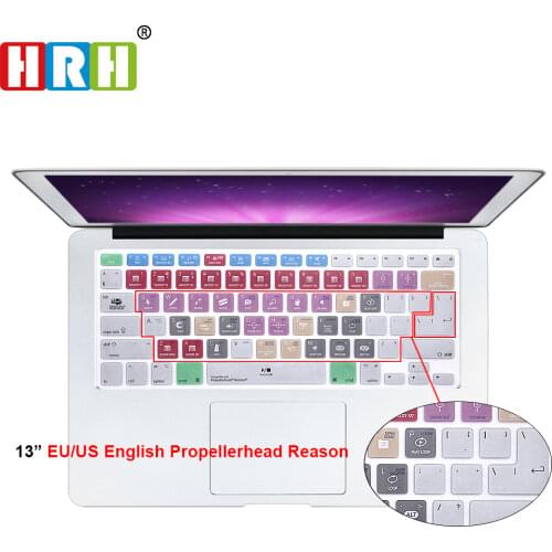 HRH Propellerhead Reason Shortcut Hotkeys Silicone Keyboard Cover Skin For Macbook Pro Air Retina 13 15 17 Release Before 2016