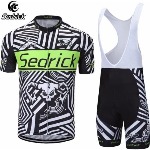 Sedrick Summer Breathable Quick Dry Sport 3D Pad Cycling Set Short Sleeve Fluorescent Bicycle Cycle Jersey Bib Shorts Team Suit