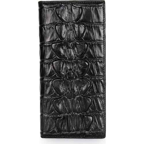 Alligator Wallet Male Genuine Leather Wallets for Credit Card Holder Male Large Capacity Coin Purse Luxury Long Clutch Bag