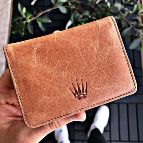 Leather Card Holder Wallet Men Brand Black Magic Trifold Leather Slim Mini Wallet Small Money Bag Male Purses Genuine Leather 100% Genuine Leather Men Wallet Coin Purse Small Mini Card Holder Portomonee Male Walet 5