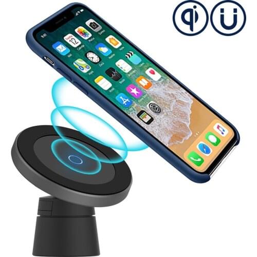Magnetic Wireless Car Charger 2 In 1 Car Air Outlet Bracket Wireless Charging for iPhone Samsung Qi Car Phone Wireless Charger