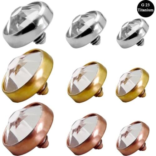 1 Piece Titaniuim G23 316L Skin Micro Piercings 1.6*2mm*3/4/5mm Dermal Tops Skinner Diver Head Body Implants Piercing Jewelry