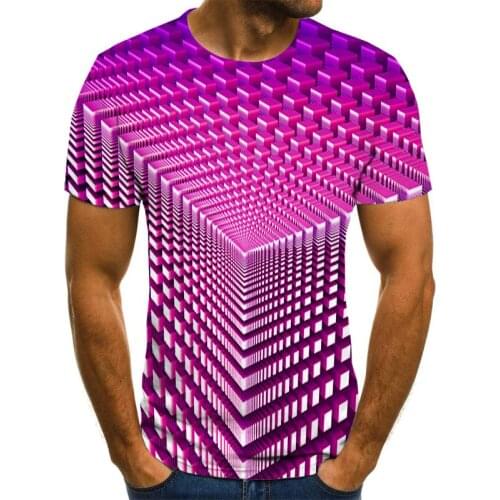 2019 New Space Vortex Mens T-shirt 3D Print Fashion Cool Punk Style T-shirt Summer O-neck Breathable High Stretch Oversized