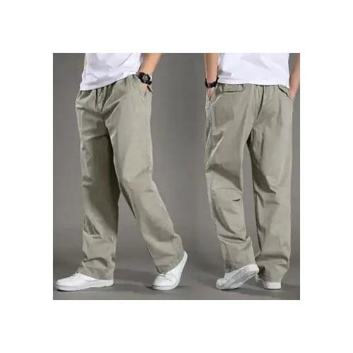 Mens Loose Oversized Straight Overalls with Velcro Pockets Mens Trousers Tactical Elastic and Belt Buckle Casual Pants Trend