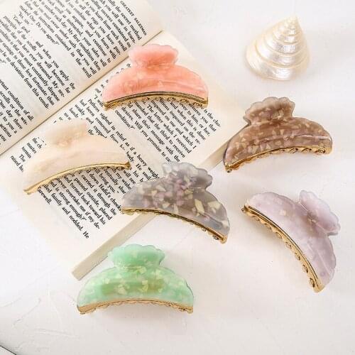 New Fashion Elegant All-match Large Acrylic Jelly Color Hair Clip Hairpin Barrettes for Women Girl Accessories Headwear