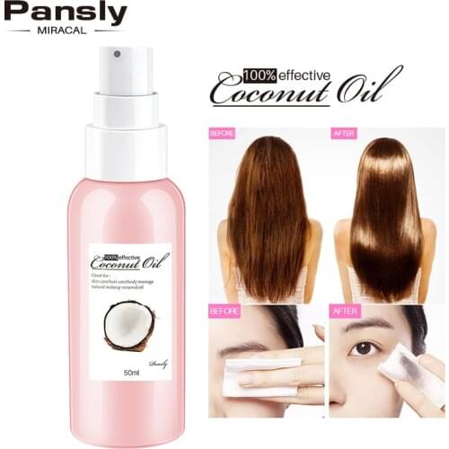 Pansly Organic Virgin Coconut Oil for Hair Smooth Repairing Damaged Hair Care Treatment Prevent Hair Loss Products for Woman