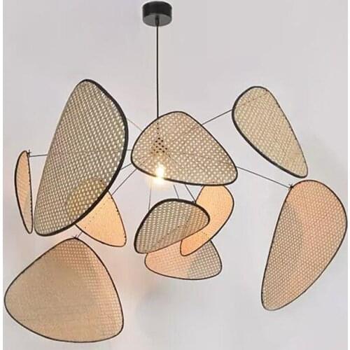 60 Cm Retro Rattan Pendant Lights Wicker Kitchen Accesories Restaurant Home Decor Loft Indoor Lighting Industrial Hanging Lamp