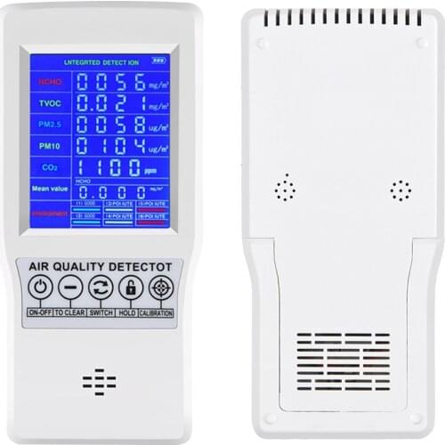Professional Air Quality Monitor for CO2 CO TVOC PM2.5 PM10 Indoor Air Quality Tester Real Time Data for Home Office Car School