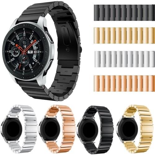 22mm Watch Strap Stainless Steel For Samsung Galaxy Watch 46mm Metal Watchband For Samsung Gear S3 Classic Frontier Watch Straps