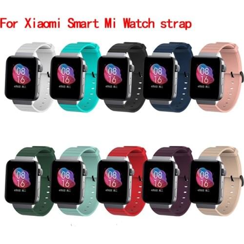 Silicone strap For Xiaomi Smart Mi Watch Standard Bracelet Sport Wrist Strap For Xiaomi Mi Watch Premium band iWatch Accessories