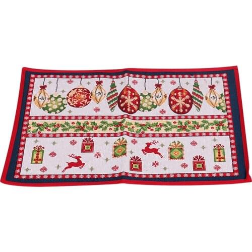 Christmas Print Floor Mat Rubber Knitting Pad Home Decoration Bathroom Living Room Non-slip Christmas Festival Party Gorgeously