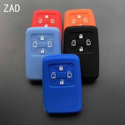 ZAD Silicone Car Key Covers Case shell set For Toyota Corolla Yaris Mark Hilux Vitz Rav4 Aqua Camry Remote Key Jacket Car-stying