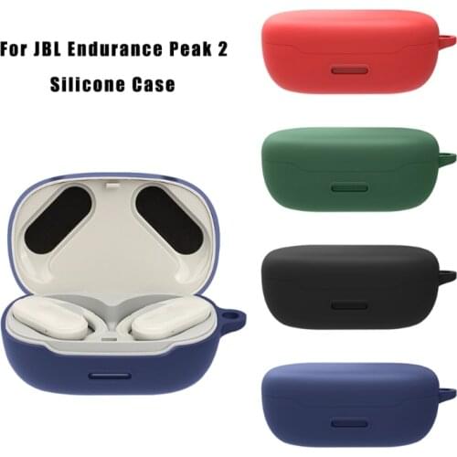 Silicone Shell Protective Cover Shell Anti-fall Earphone Case for-JBL Endurance Peak 2 Wireless Bluetooth Earbuds