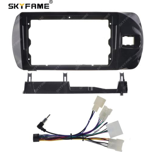 Car Radio Fascia Frame Cable For TOYOTA YARIS VITZ 2015-2020(RHD) Stereo Dashboard Kit Face Plate Frame Fascia