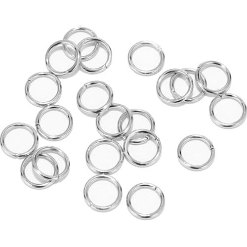 100pcs Wholesale Stainless Steel Open Jump Rings Connectors For DIY Jewelry Findings Split Rings Accessories Dia. 3.5mm-10mm