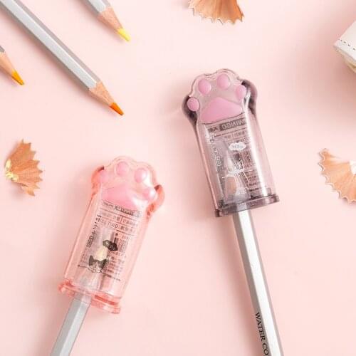 Cute Cat Paw Pencil Sharpener Kawaii School Supplies Stationery Items Student Prize for Kids Gift