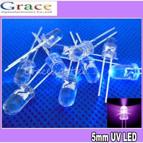 NEW 1000PCS 5mm superbright Ultra Violet LED UV Lamp 2500mcd