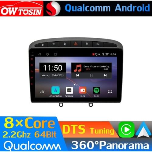 Qualcomm 8Core Android Car Media For Peugeot 308 308SW 408 2007-2013 GPS Navigation 360 Camera Radio Optical HDMI 4G LTE WiFi