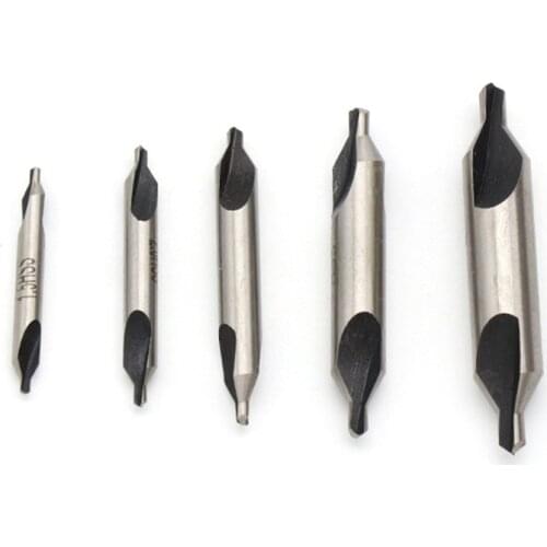 High-speed Steel Fixed Point Drill Drilling Chamfering Cutter Double Ended Center Drill For Turning Milling Tools Machine