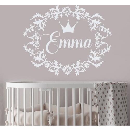 YOYOYU Name Wall Vinyl Sticker Kids Room Custom Girl Name Decal Bedroom Nursery Remove home decoration Art Poster ZX492