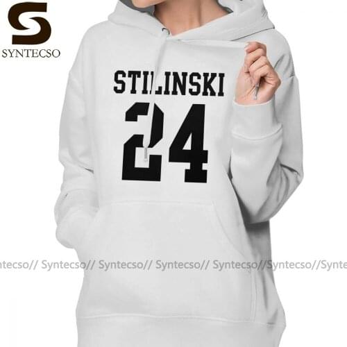 Stilinski 24 Hoodie Stilinski 24 Hoodies Navy Blue Oversized Hoodies Women Printed Sweet Long Sleeve Cotton Pullover Hoodie