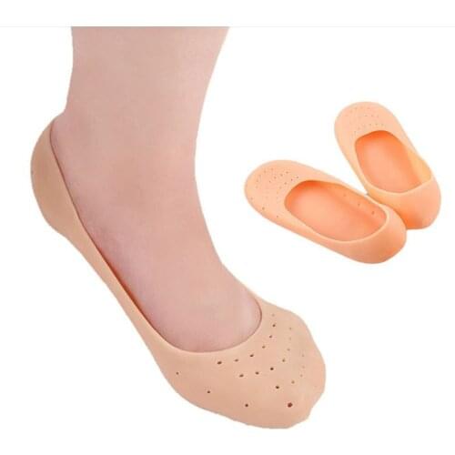 1Pair Silicone Foot Chapped Care Tool Moisturizing Gel Heel Socks Cracked Skin Care Protector Pedicure Health Massager