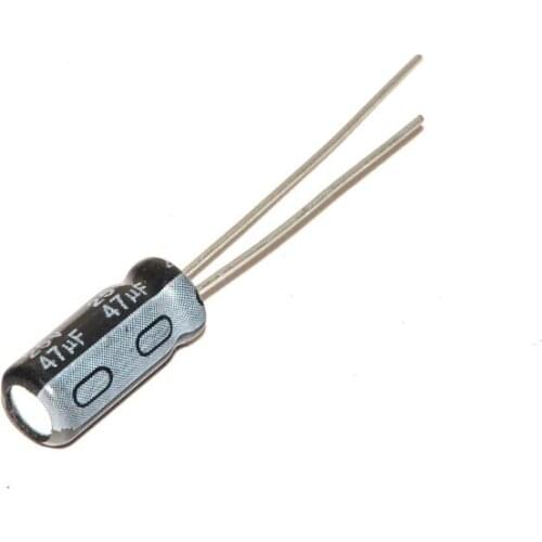 100pcs 25V47UF volume 5x11mm high frequency low impedance 25V47UF volume 5x7mm Aluminum electrolytic capacitors