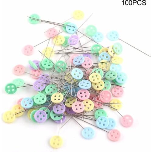 100Pcs Straight Needle Button Head Sewing Needle Sewing Needle Sewing Tailor Jewelry Sewing Accessories