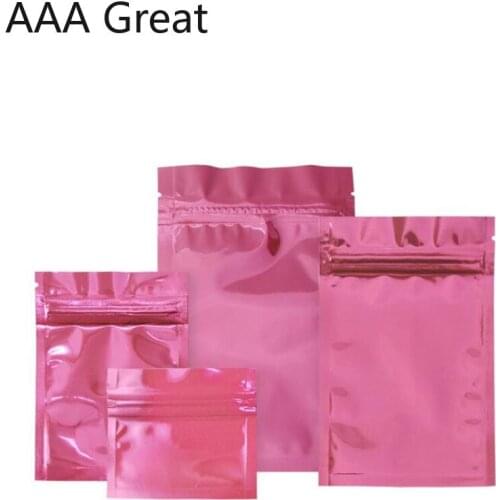 100 Pcs Pink Antistatic Aluminum Storage Bag Ziplock Bags Resealable Anti Static Pouches for Electronic Accessories Package Bags