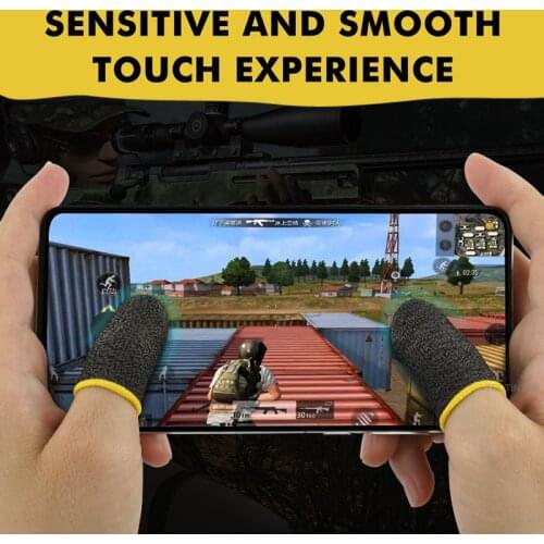 2pcs Fiber Finger Cover Breathable Controller Game For PUBG Mobile Games Screen Touching Sweat-proof Non-Scratch Thumb Gloves