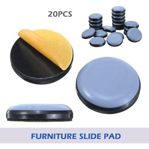 20pcs Mini Furniture Carpet Protectors Pads For Table Chair Desk Feet Sliders Pad Floor Protectors Anti Scraping 25mm Round