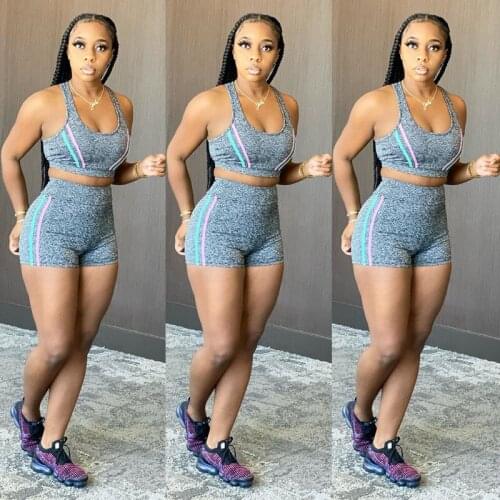 2021 New Fashion Sexy Temperament Beauty Explosion Running Yoga Fitness Moisture Wicking Two-Piece Suit