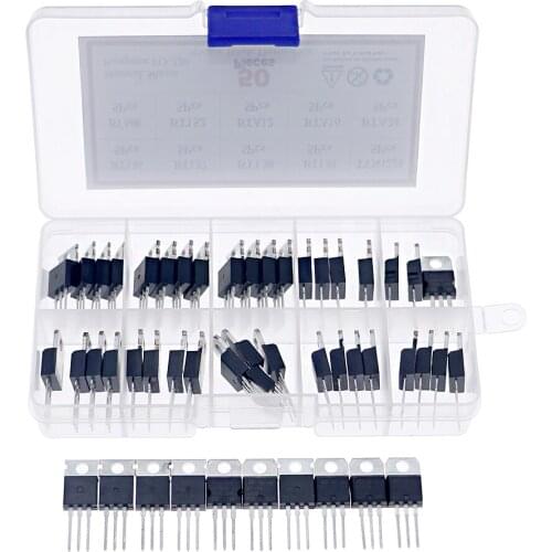 50Pcs 10 Values Triode Thyristor Kit BT136-600E BT137 BT138 BT139 TYN1225 BTA08 BT152 BTA12 BTA16 BTA24-600B With box