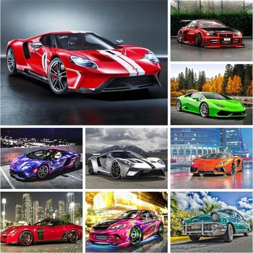 5D DIY Diamond Painting Car Full Drill Diamond Embroidery Landscape Cross Stitch Mosaic Picture of Home Decoration Gift